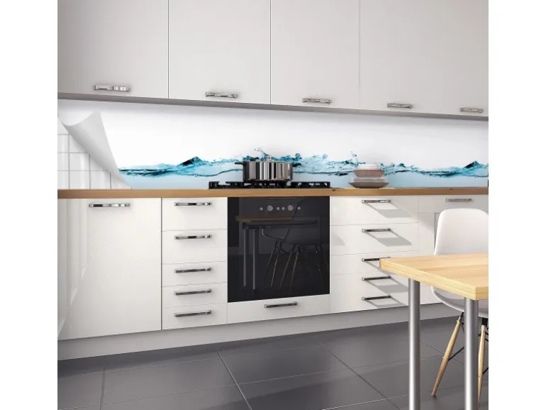 Myspotti Küchenrückwandfolie Wasser Selbstklebend 450 cm x 60 cm