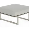 Natur24 Lotus Hocker Edelstahl Grau