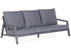 Natur24 Lounge-Sofa Empire Aluminium Polyester Wetterfest Inklusive Kissen Gartenmöbel