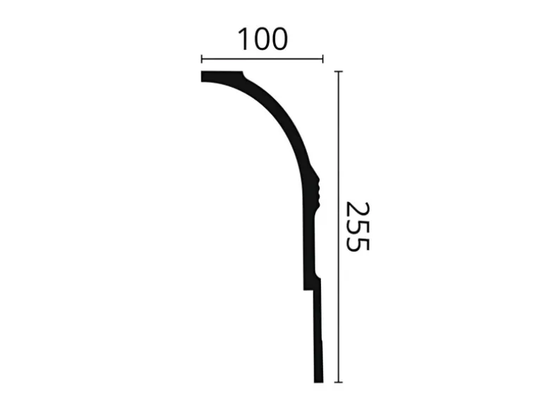 NOEL & MARQUET NMC AD22 ARSTYL Eckleiste Zierleiste Stuckleiste für Indirekte Beleuchtung 2 m 200 cm x 10 cm x 22,5 cm Weiß