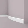 NOEL & MARQUET NMC FL1 Flex WALLSTYL Flexible Sockelleiste Zierleiste Stuckleiste 2 m 200 cm x 1,3 cm x 8 cm Weiß