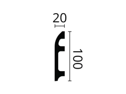 NOEL & MARQUET NMC FL5 WALLSTYL Sockelleiste Zierleiste Eckleiste 2 m 200 cm x 2 cm x 10 cm Weiß