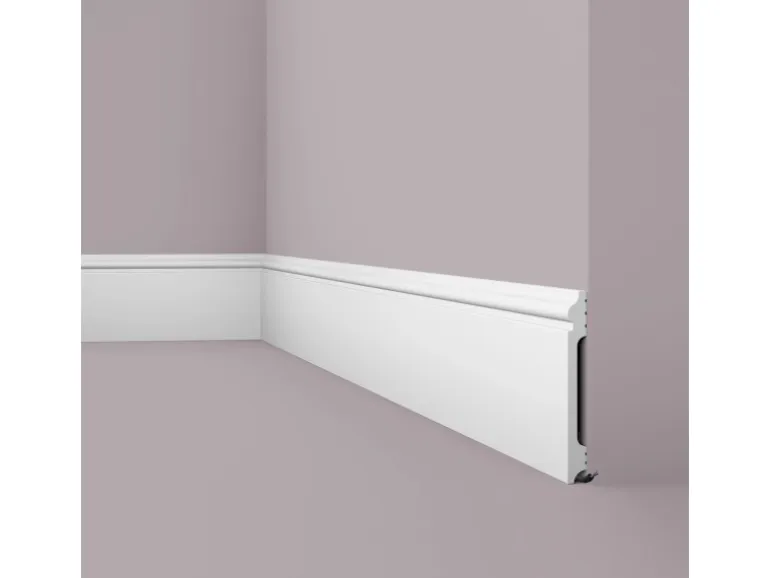 NOEL & MARQUET NMC FL17 WALLSTYL Sockelleiste Zierleiste Stuckleiste 2 m 200 cm x 1,8 cm x 17 cm Weiß
