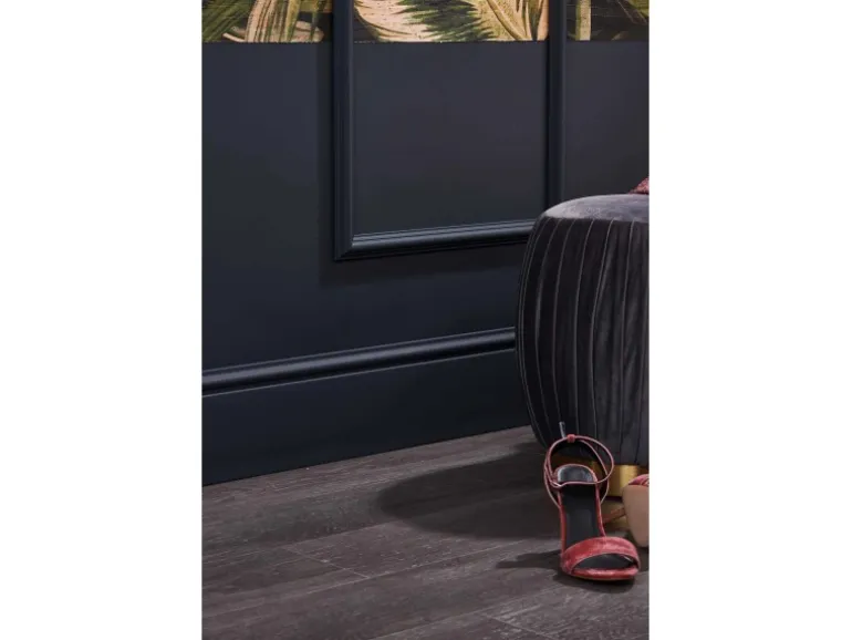NOEL & MARQUET NMC FL1 WALLSTYL Sockelleiste Zierleiste Stuckleiste 2 m 200 cm x 1,3 cm x 8 cm Weiß