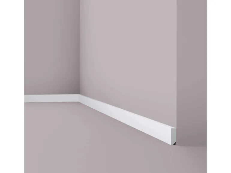 NOEL & MARQUET NMC FT1F WALLSTYL Sockelleiste Zierleiste Wandleiste Friesleiste 2 m 200 cm x 1,3 cm x 3,8 cm Weiß