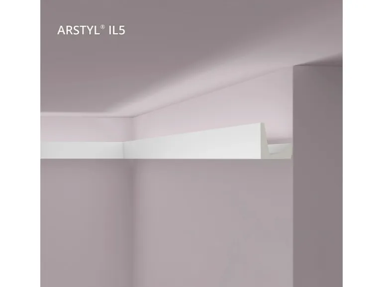 NOEL & MARQUET NMC IL5 ARSTYL Eckleiste Zierleiste Stuckleiste für Indirekte Beleuchtung 2 m 200 cm x 5 cm x 5 cm Weiß