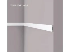 NOEL & MARQUET NMC WD5 WALLSTYL Wand- und Friesleiste Zierleiste Stuckleiste 2 m 200 cm x 1 cm x 3,8 cm Weiß