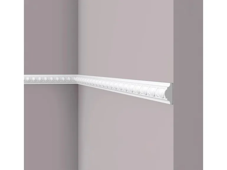 NOEL & MARQUET NMC WO1 WALLSTYL Wand- und Friesleiste Zierleiste Stuckleiste 2 m 200 cm x 1,8 cm x 3,8 cm Weiß