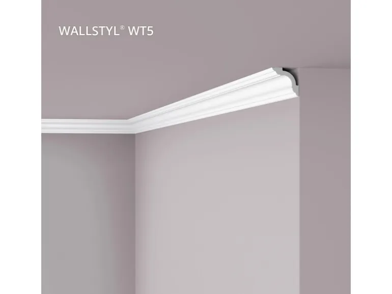 NOEL & MARQUET NMC WT5 WALLSTYL Eckleiste Zierleiste Stuckleiste 2 m 200 cm x 5,2 cm x 5,2 cm Weiß