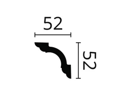 NOEL & MARQUET NMC WT5 WALLSTYL Eckleiste Zierleiste Stuckleiste 2 m 200 cm x 5,2 cm x 5,2 cm Weiß