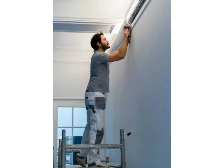 NOEL & MARQUET NMC WT3 WALLSTYL Eckleiste Zierleiste Stuckleiste für Indirekte Beleuchtung 2 m 200 cm x 11 cm x 8 cm Weiß