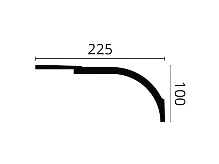 NOEL & MARQUET NMC WT22 WALLSTYL Eckleiste Zierleiste Stuckleiste 2 m 200 cm x 22,5 cm x 10 cm Weiß