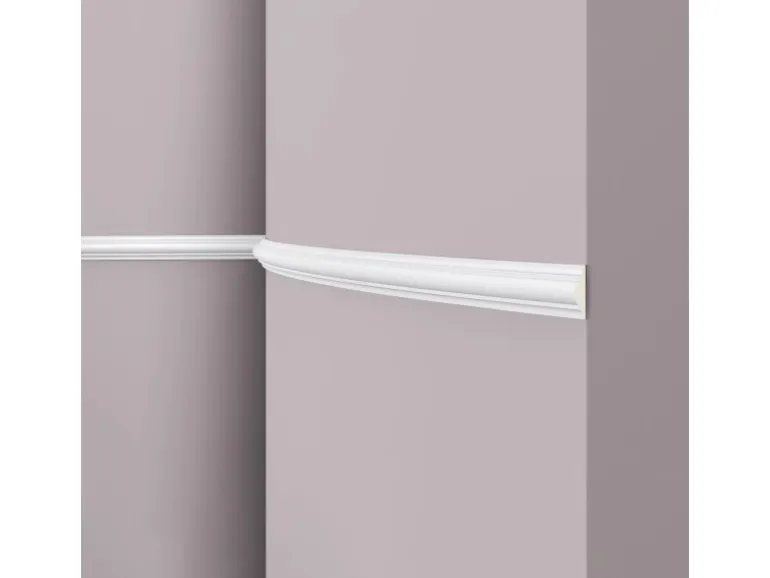 NOEL & MARQUET NMC Z10 Flex ARSTYL Flexible Wand- und Friesleiste Zierleiste Stuckleiste 2 m 200 cm x 1,8 cm x 3,8 cm Weiß