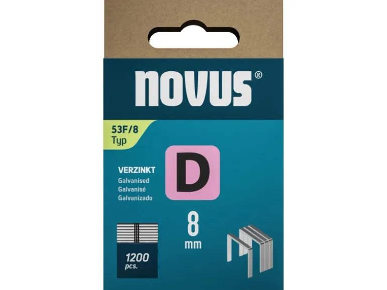 Novus Feindrahtklammern D 53 F Länge 8 mm 1.200 Stück