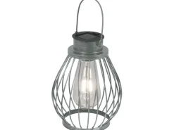 Näve LED-Deko-Solarleuchte IP44 Silber 21,5 cm