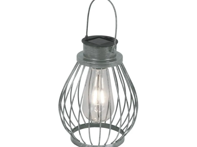 Näve LED-Deko-Solarleuchte IP44 Silber 21,5 cm