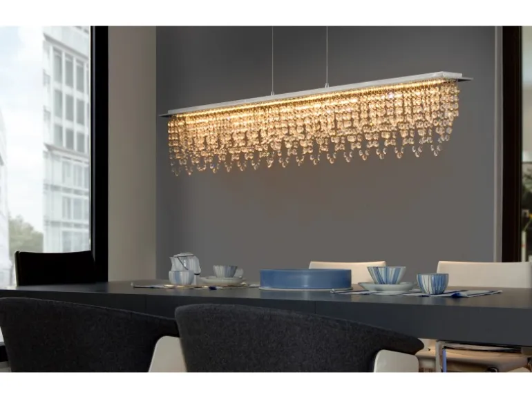 Näve LED-Pendelleuchte Diamonds Chrom
