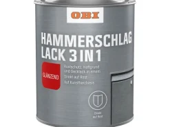 OBI Hammerschlaglack 3in1 Silber glänzend 750 ml