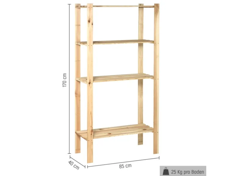 OBI Holz-Schraubregal 170 cm x 85 cm x 40 cm