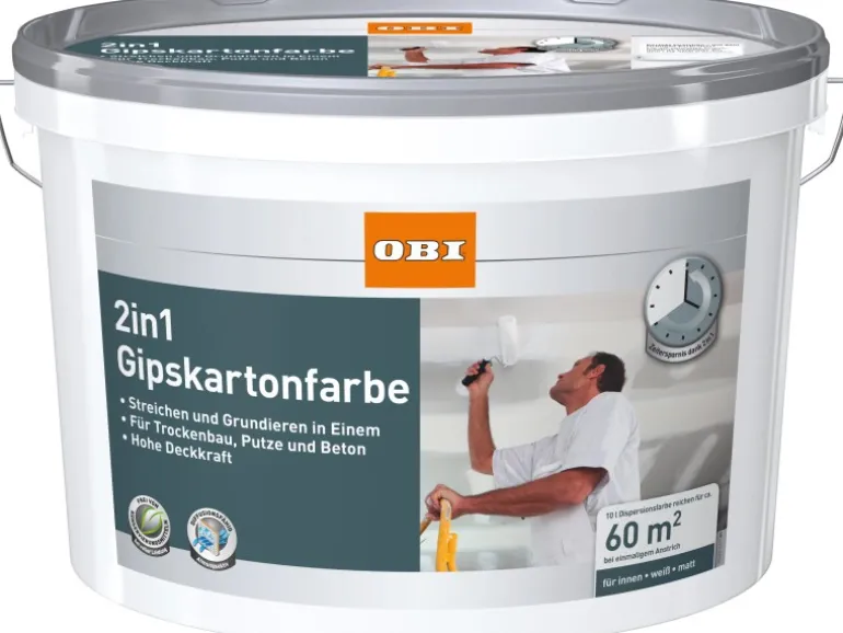 OBI 2in1 Gipskartonfarbe 10 l