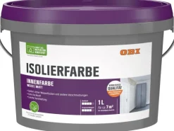 OBI Isolierfarbe Konservierungsmittelfrei Weiß-Matt 1 l