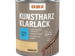 OBI Kunstharz Klarlack Transparent seidenmatt 750 ml