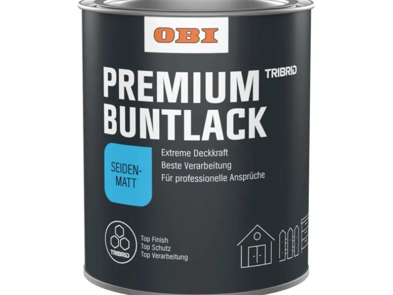 OBI Premium Buntlack Tribrid Salbeigrün Seidenmatt 375 ml