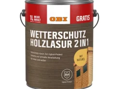 OBI Wetterschutz Holzlasur 2in1 Nussbaum Dunkel 5 l