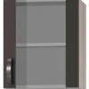 Optifit Küchen-Oberschrank mit Stollenglastür Faro220 50cmx57,6cm Anthra.-Braun