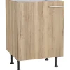Optifit Küchen-Spülenunterschrank Erik290 60 cm x 87 cm x 58,4 cm Wildeiche