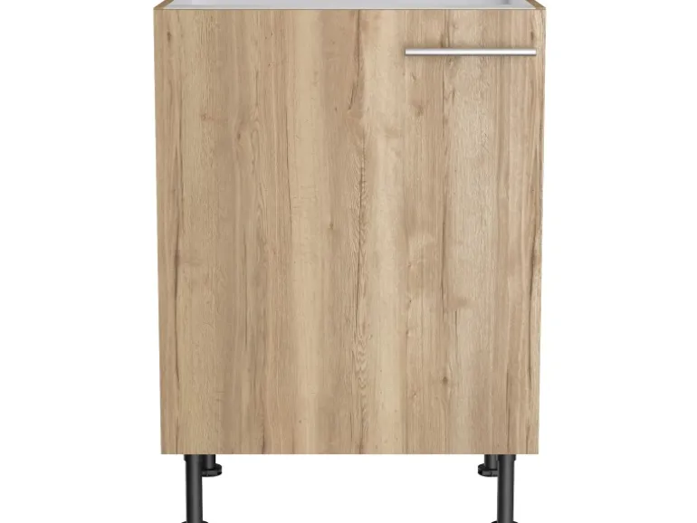 Optifit Küchen-Spülenunterschrank Erik290 60 cm x 87 cm x 58,4 cm Wildeiche