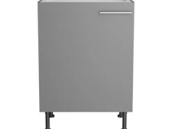 Optifit Küchen-Spülenunterschrank Mats825 60 cm x 87 cm x 58,4 cm Basaltgrau
