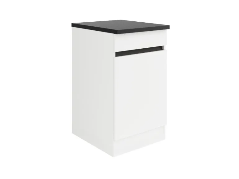 Optifit Küchen-Unterschrank 50 x 88 x 60 cm Luca932 Weiß Anthrazit