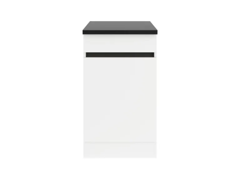 Optifit Küchen-Unterschrank 50 x 88 x 60 cm Luca932 Weiß Anthrazit