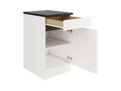 Optifit Küchen-Unterschrank 50 x 88 x 60 cm Luca932 Weiß Anthrazit