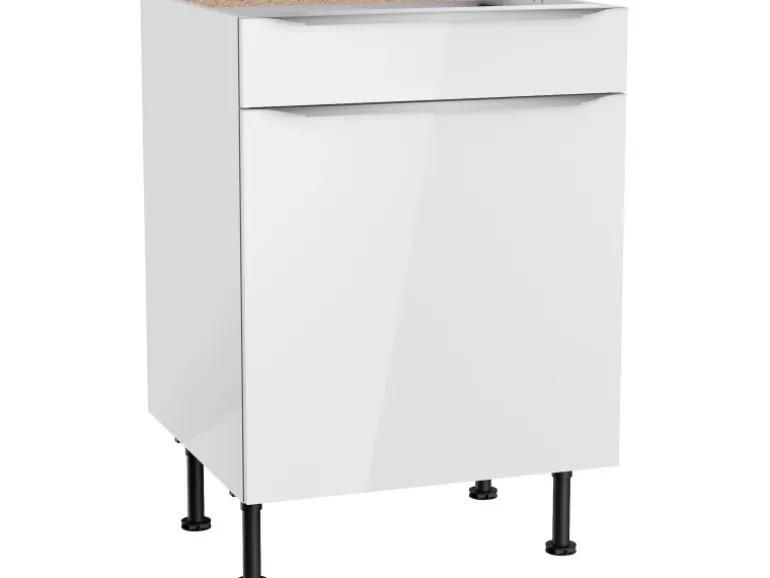 Optifit Küchen-Unterschrank Arvid986 60 cm x 87 cm x 58,4 cm Weiß