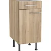 Optifit Küchen-Unterschrank Erik290 40 cm x 87 cm x 58,4 cm Wildeiche