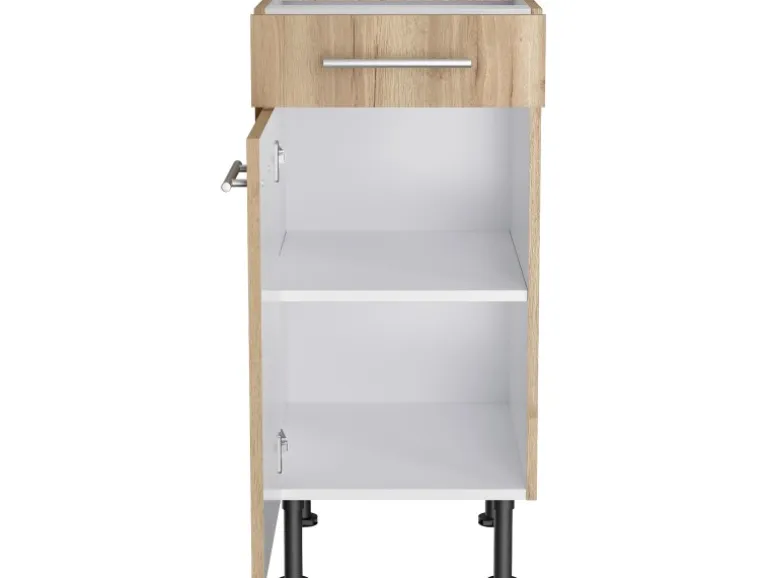 Optifit Küchen-Unterschrank Erik290 40 cm x 87 cm x 58,4 cm Wildeiche