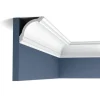 ORAC DECOR CB512N BASIXX Stuckprofil Dekor Zierleiste Eck-Wand-Decken-Leiste 2 m 200 cm x 9,5 cm x 10 cm Weiß