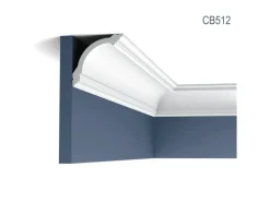 ORAC DECOR CB512N BASIXX Stuckprofil Dekor Zierleiste Eck-Wand-Decken-Leiste 2 m 200 cm x 9,5 cm x 10 cm Weiß