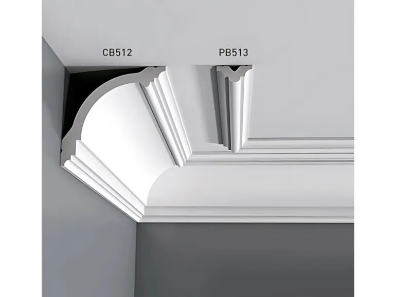 ORAC DECOR CB512N BASIXX Stuckprofil Dekor Zierleiste Eck-Wand-Decken-Leiste 2 m 200 cm x 9,5 cm x 10 cm Weiß
