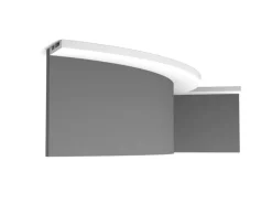 ORAC DECOR SX157F AXXENT SQUARE Flexible Sockelleiste Wandleiste Zierleiste 2 m 200 cm x 1,3 cm x 6,6 cm Weiß