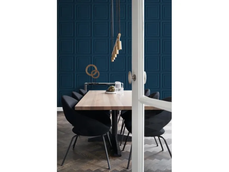 Origin Luxury Wallcoverings Tapete Holzwandverkleidung Dunkelblau 53 Cm X 1005 Cm 347812