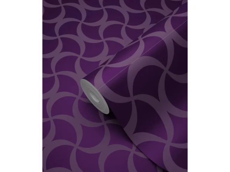 Origin Wallcoverings Tapete Grafisches Muster Lila 53 cm x 10,05 m 345736