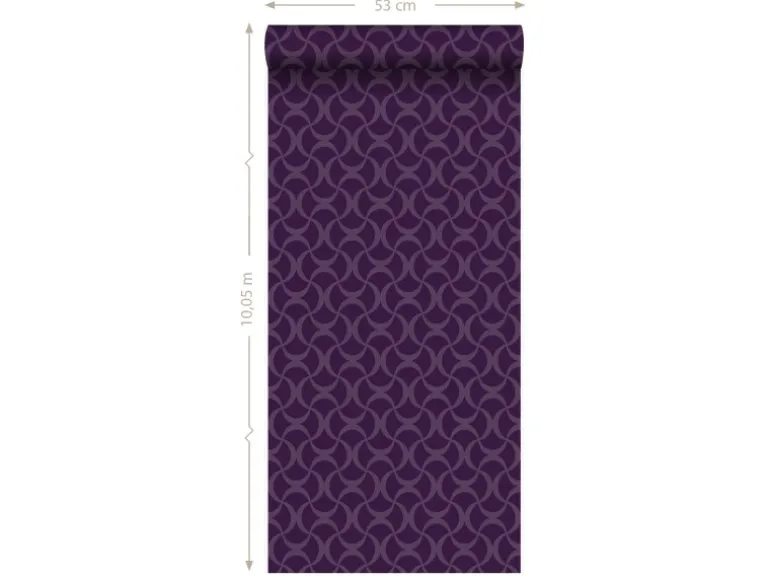 Origin Wallcoverings Tapete Grafisches Muster Lila 53 cm x 10,05 m 345736
