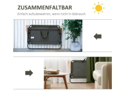 Outsunny Campingstuhl Stahl Oxfordstoff 114B x 67T x 80H cm