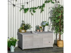Outsunny Gartenbox Wetterbeständig 127 x 56 x 60 cm Grau