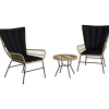 Outsunny Rattan-Sitzgruppe PE-Rattan Polyester 76L x 66B x 96H cm Schwarz