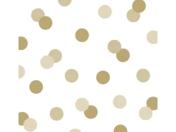Papierservietten mit Punkten 16,5 cm x 16,5 cm 20 Stück Weiß-Gold FSC®