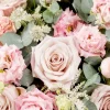 Papierservietten mit Rosen und Eukalyptus 16,5 x 16,5 cm 20 Stück Rosa-Grün FSC®